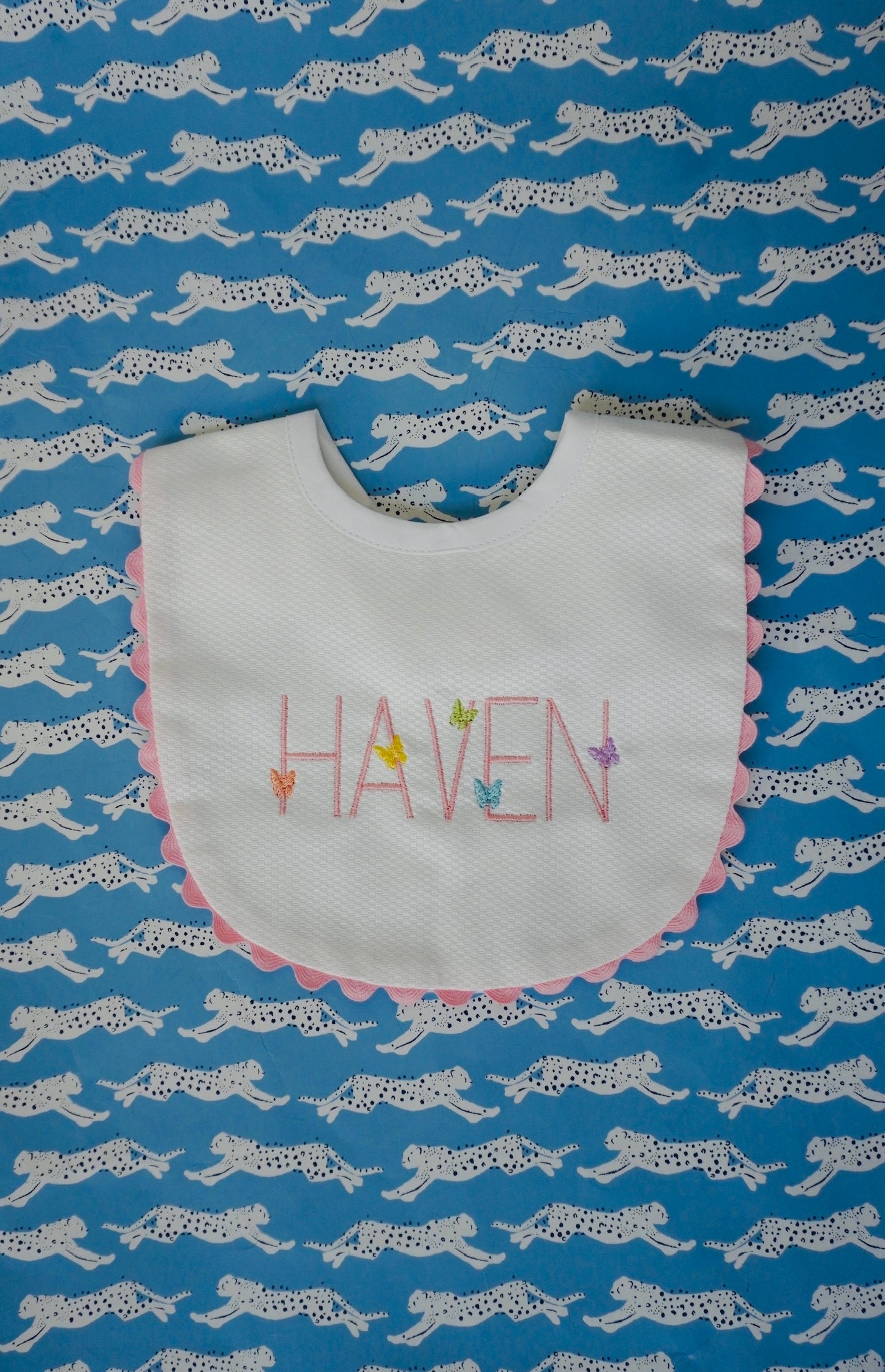 Scallop Bib & Burp Cloth Set - Custom Embroidery