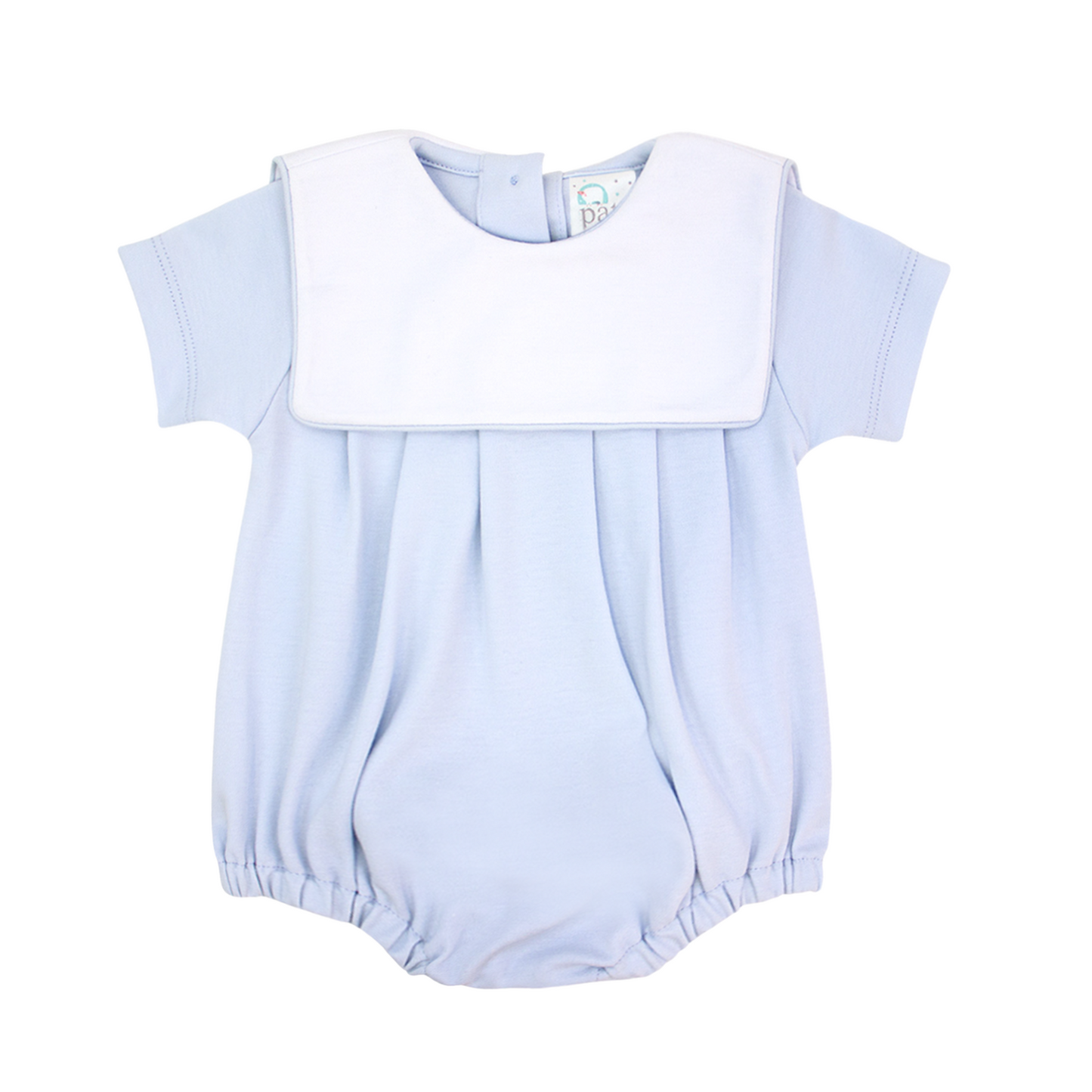 Paty Organic Cotton Boy's Bubble with Bib