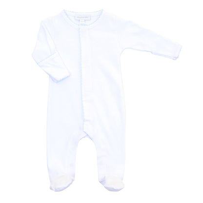 Essentials Footie - Light Blue Trim
