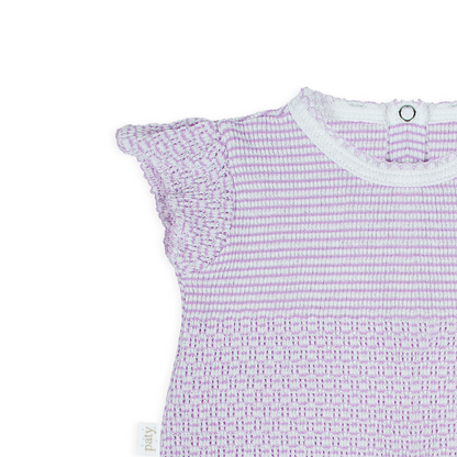 Paty Knit Flutter Sleeve Diaper Set with Bows