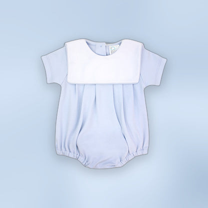 Paty Organic Cotton Boy's Bubble with Bib