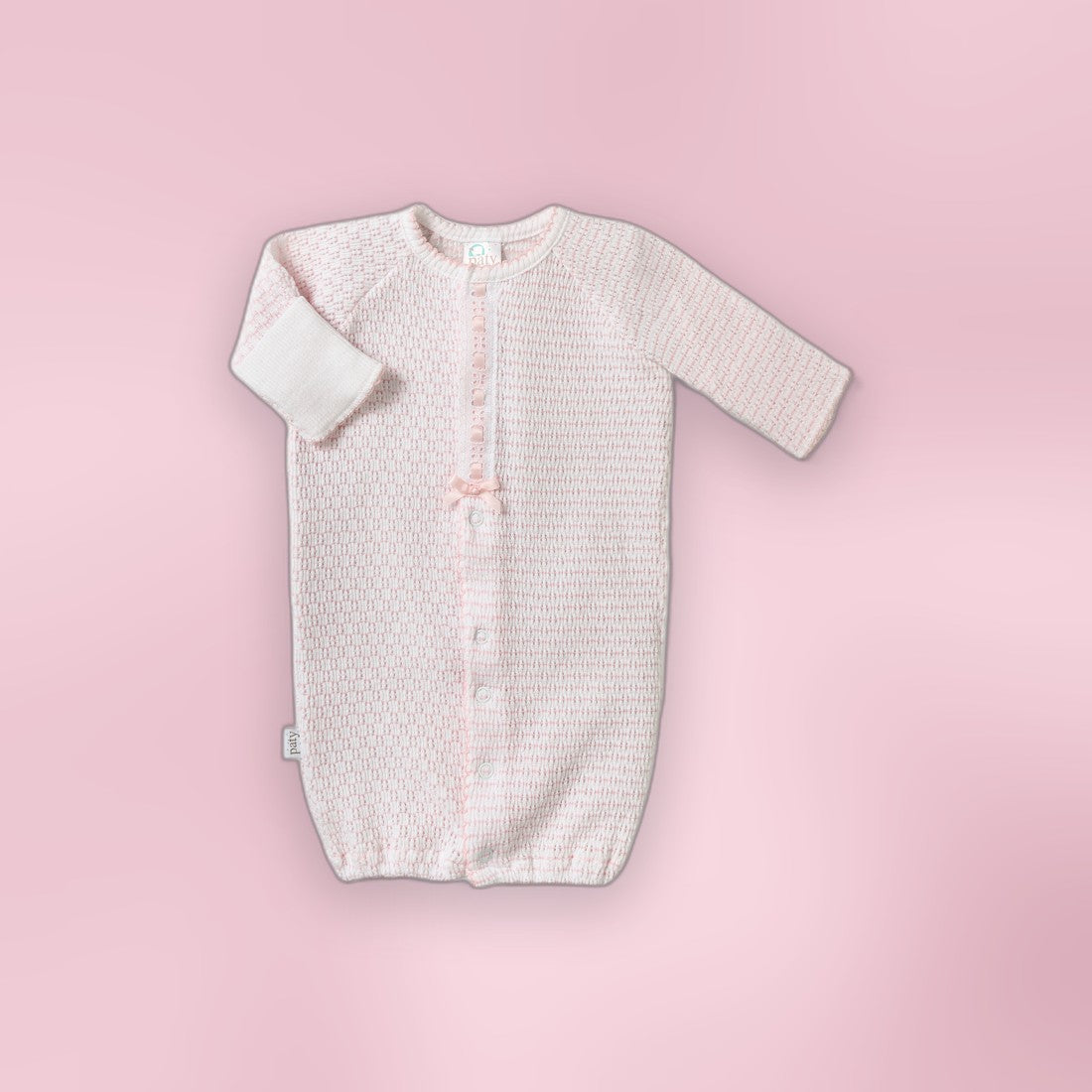 Paty Knit Pinstripe Converter with Eyelet Trim