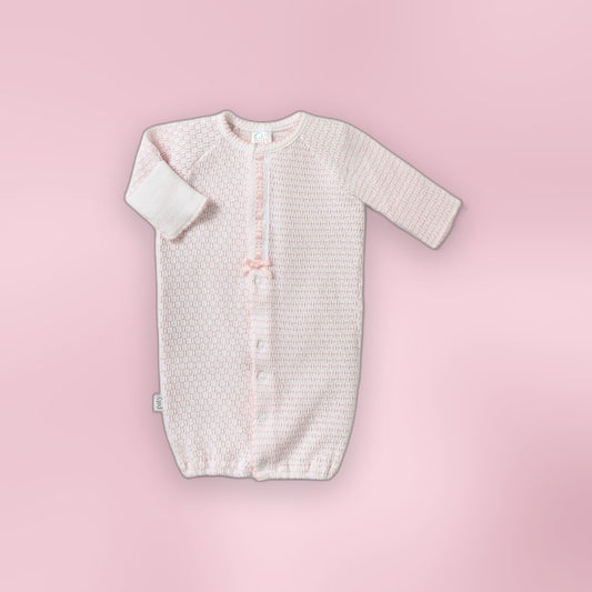 Paty Knit Pinstripe Converter with Eyelet Trim