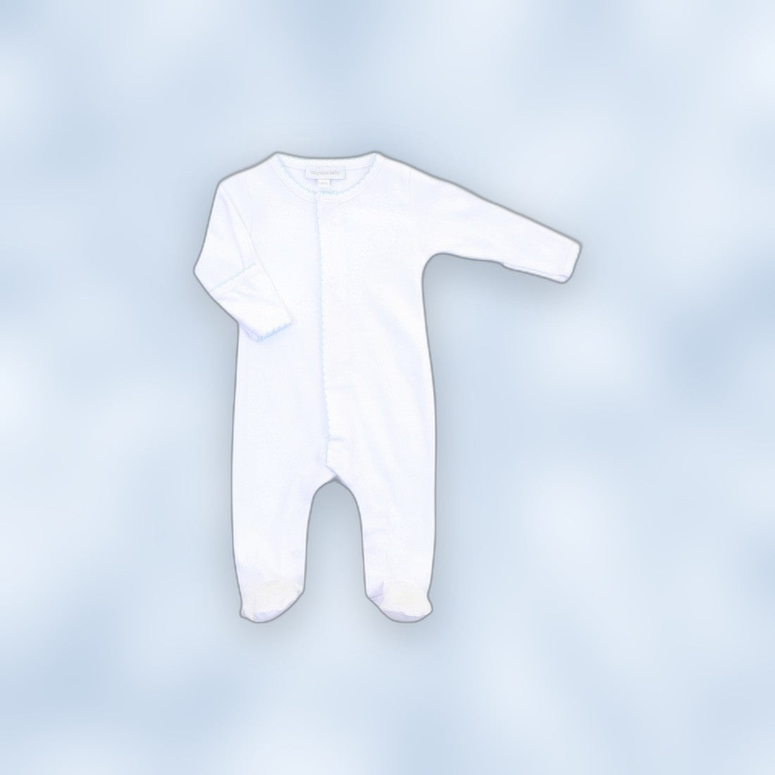 Essentials Footie - Light Blue Trim