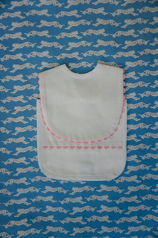 Scallop Bib & Burp Cloth Set - Custom Embroidery