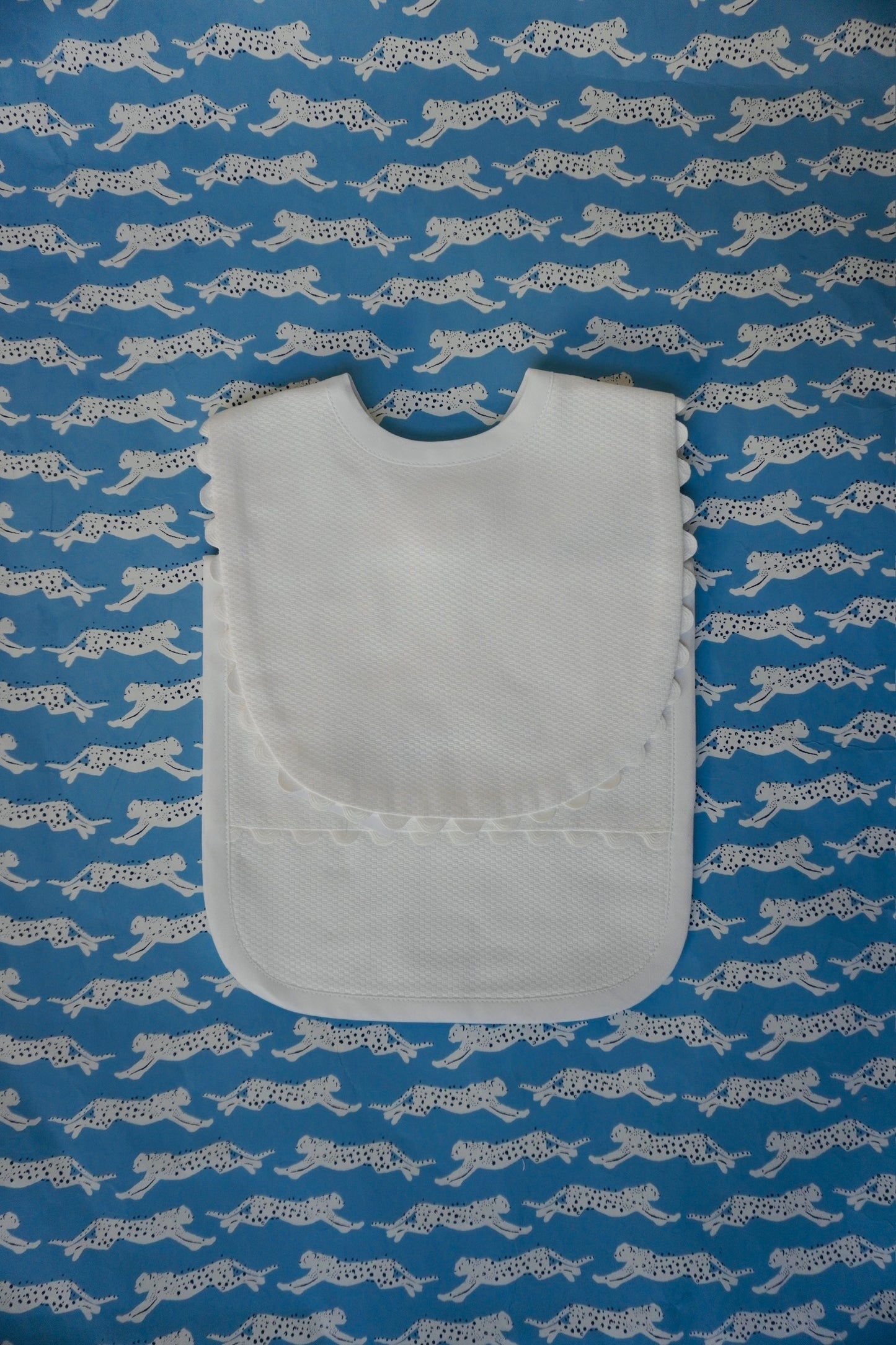Scallop Bib & Burp Cloth Set - Custom Embroidery