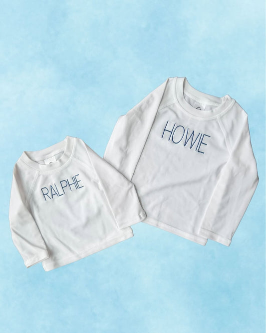 Personalized swim shirt