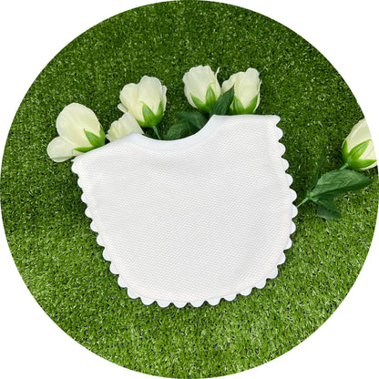 Cotton Pique Scallop Bib