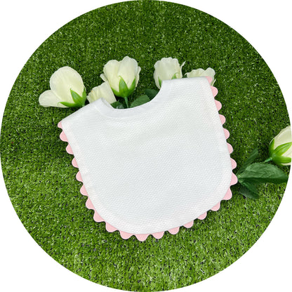 Cotton Pique Scallop Bib