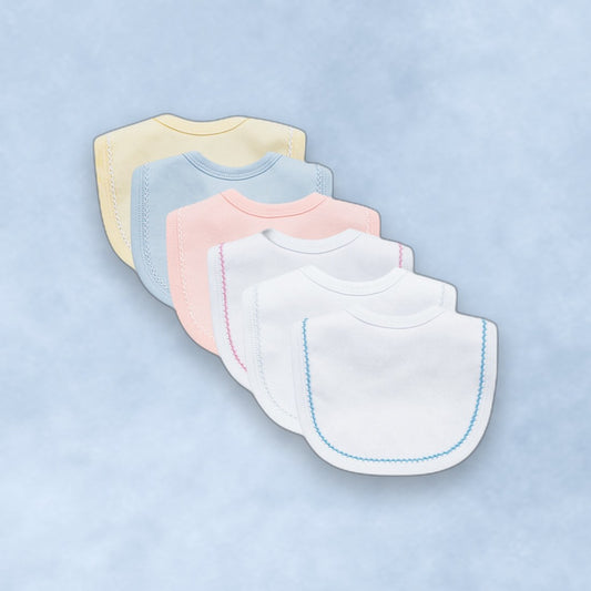 Bib - Picot Trim - Terry Cloth Backing